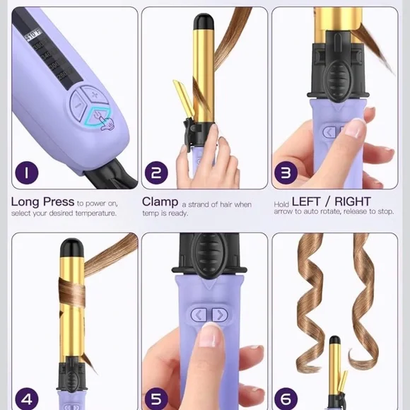 Automatic Rotating Curling Iron - 1 1/4 Inch - Picture 6 of 10